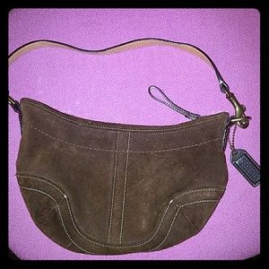 Brown Coach wristlet